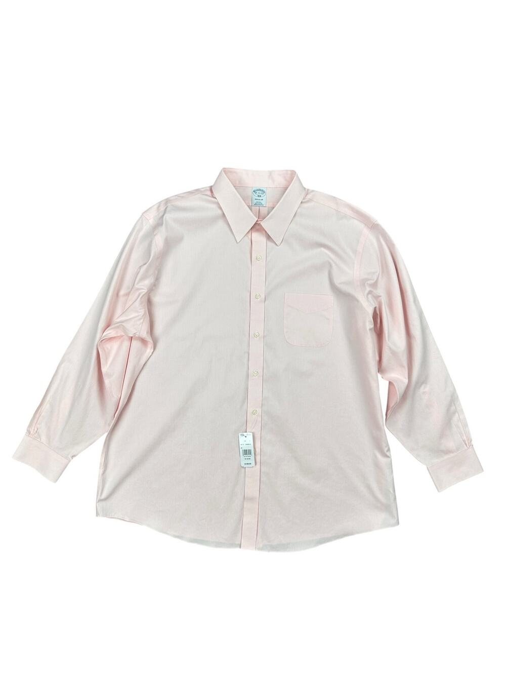 Brooks Brothers 1818 Regular Non-Iron Long Sleeve Oxford Pink — 18 34/35 (2XL)